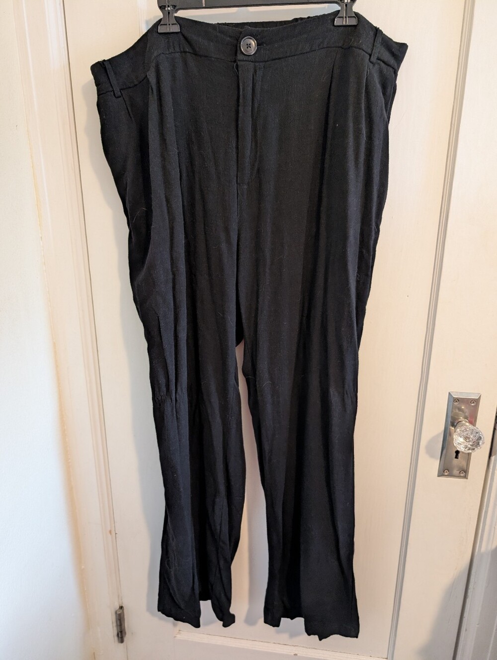 Bae City Women's Plus Size Linen Blend Wide Leg Pants